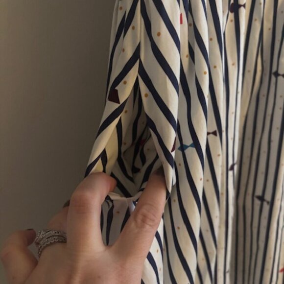 RARE FIND MODCLOTH/Frock Shop - open back fit & flare dress w/pockets size L - Picture 6 of 8
